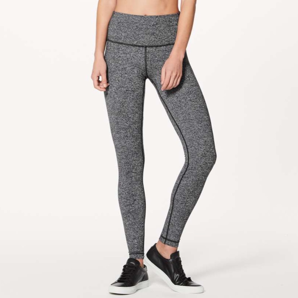 Lululemon wunder under high rise tight heathered black